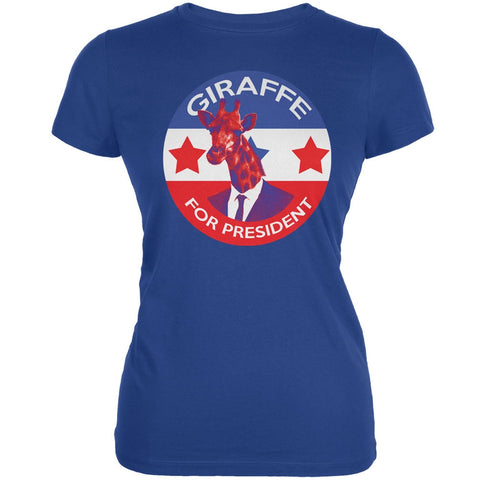 Election 2016 Giraffe For President Royal Juniors Soft T-Shirt