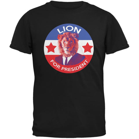 Election 2016 Lion For President Black Adult T-Shirt