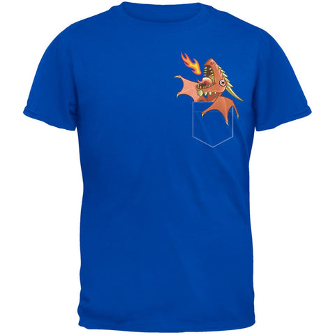 Orange Pocket Dragon Royal Adult T-Shirt