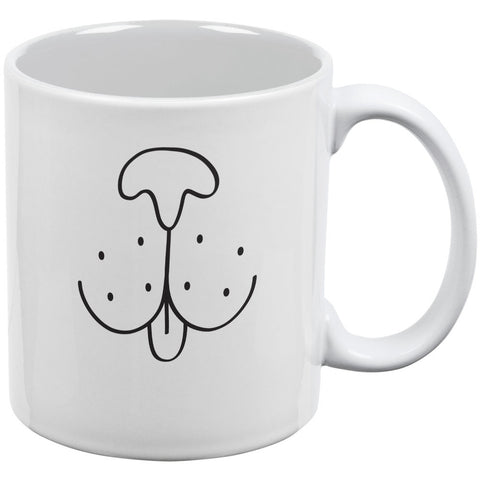 Doodle Dog Face White All Over Coffee Mug