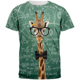 Giraffe Geek Math Formulas All Over Adult T-Shirt