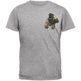 Pocket Pet Pug Black Adult T-Shirt