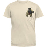 Pocket Pet Pug Black Adult T-Shirt