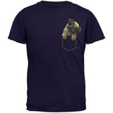 Pocket Pet Pug Black Adult T-Shirt