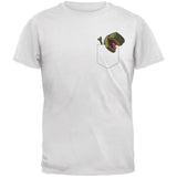 Pocket Pet T Rex Black Adult T-Shirt