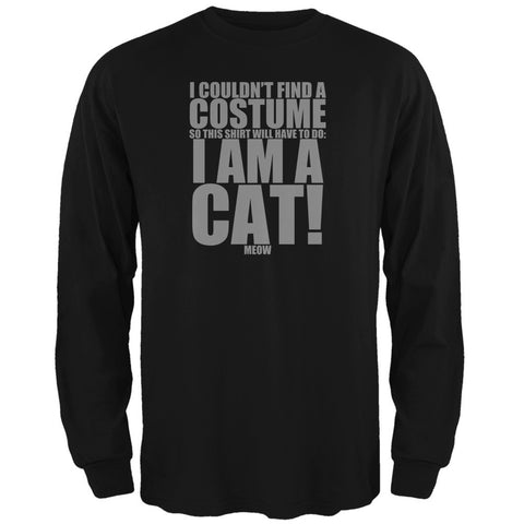 Halloween Cheap Cat Costume Black Adult Long Sleeve T-Shirt