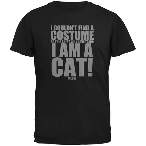 Halloween Cheap Cat Costume Black Adult T-Shirt