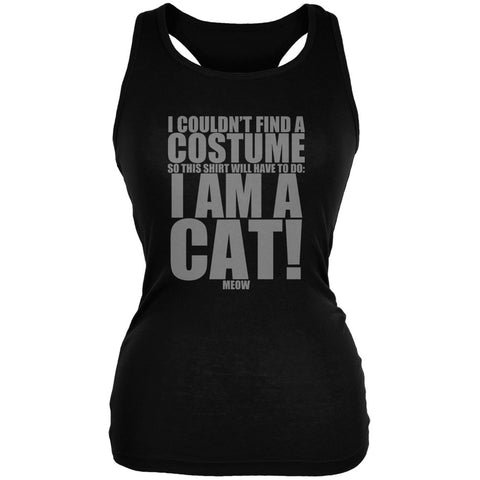 Halloween Cheap Cat Costume Black Juniors Soft Tank Top