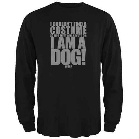 Halloween Cheap Dog Costume Black Adult Long Sleeve T-Shirt
