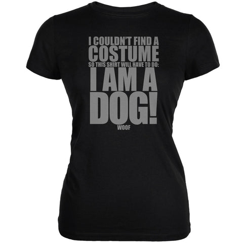 Halloween Cheap Dog Costume Black Juniors Soft T-Shirt