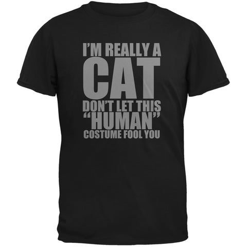 Halloween Human Cat Costume Black Youth T-Shirt