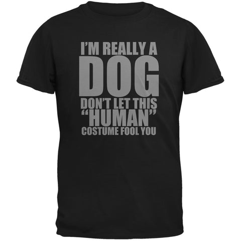 Halloween Human Dog Costume Black Youth T-Shirt