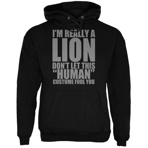 Halloween Human Lion Costume Black Adult Hoodie