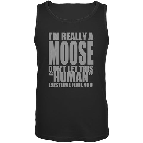 Halloween Human Moose Costume Black Adult Tank Top