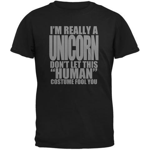 Halloween Human Unicorn Costume Black Youth T-Shirt