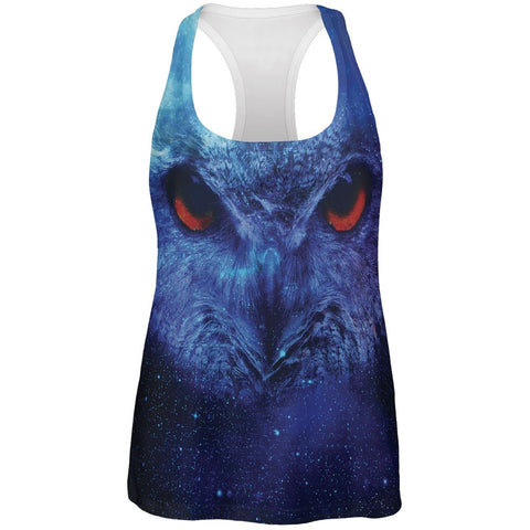 Celestial Owl All Over Womens Work Out Tank Top