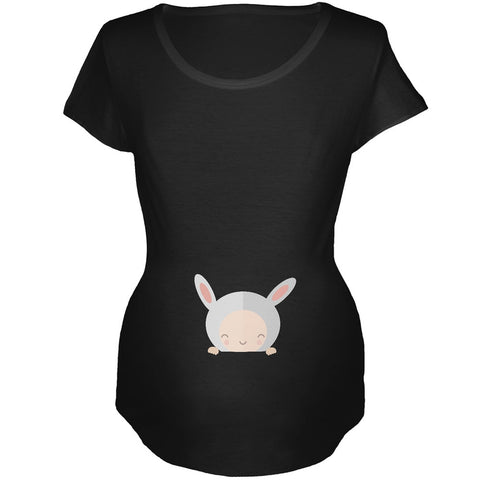 Baby Rabbit Black Maternity Soft T-Shirt