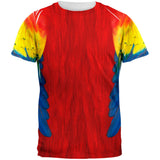 Halloween Costume Scarlet Macaw Parrot All Over Adult Costume T Shirt - front view