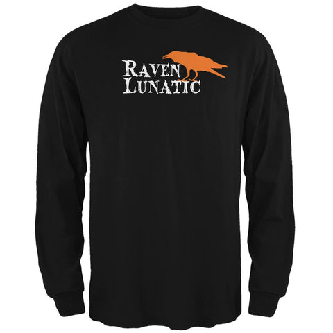 Halloween Raven Lunatic Black Adult Long Sleeve T-Shirt