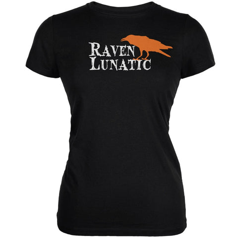 Halloween Raven Lunatic Black Juniors Soft T-Shirt