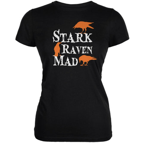 Halloween Stark Raven Mad Black Juniors Soft T-Shirt