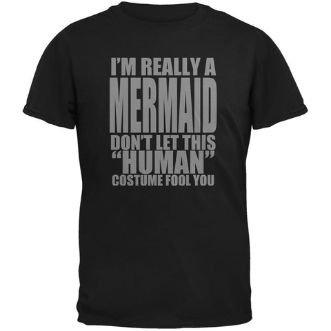 Halloween Human Mermaid Costume Black Youth T-Shirt