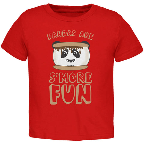 Pandas Are S'More Fun Red Toddler T-Shirt