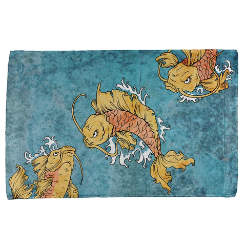 Japanese Koi Fish Tattoo Style All Over Hand Towel