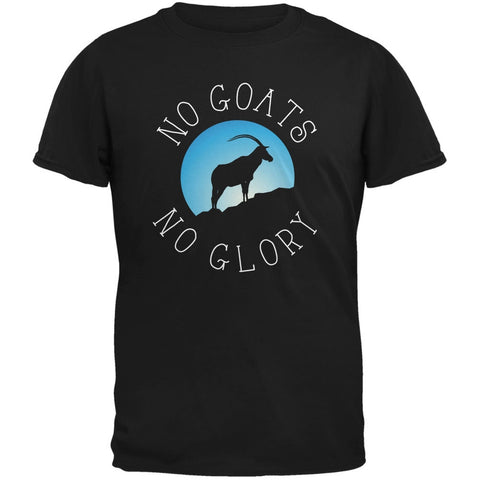 No Guts Goats No Glory Black Adult T-Shirt