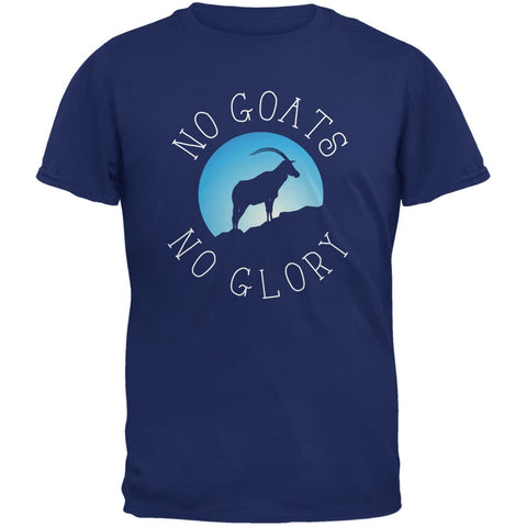 No Guts Goats No Glory Metro Blue Adult T-Shirt