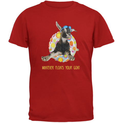 Whatever Floats your Goat Boat Red Adult T-Shirt