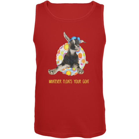 Whatever Floats your Goat Boat Red Adult Tank Top