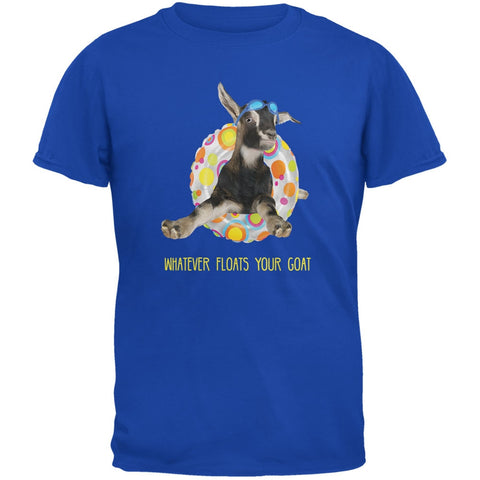 Whatever Floats your Goat Boat Royal Adult T-Shirt