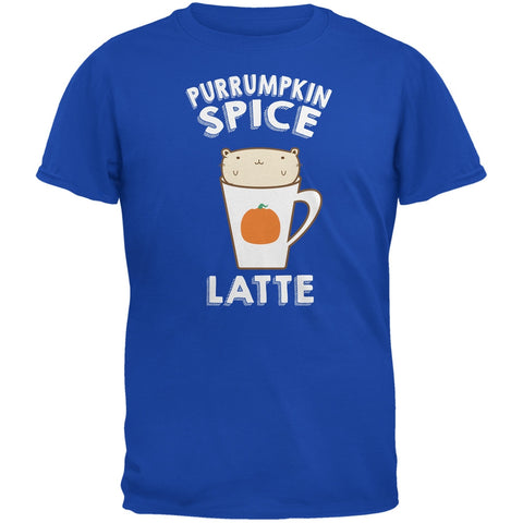 Purrumpkin Spice Latte Royal Adult T-Shirt