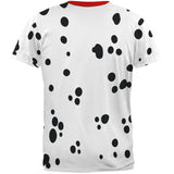 Halloween Costume Dalmatian with Red Collar All Over Mens Costume T Shirt - back view