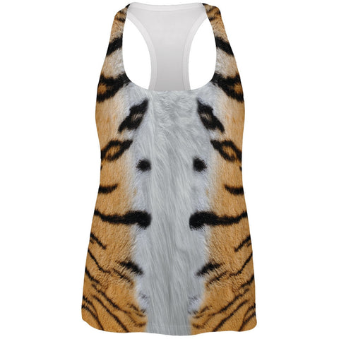Halloween Tiger Costume All Over Womens Racerback Tank Top