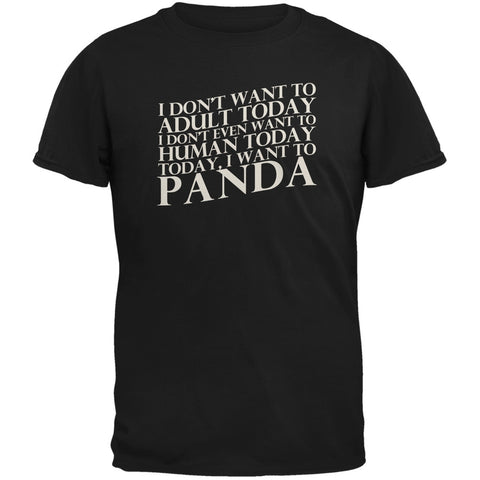 Don't Adult Today Just Panda Black Youth T-Shirt