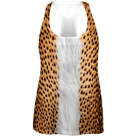 Halloween Cheetah Costume All Over Womens Work Out Tank Top