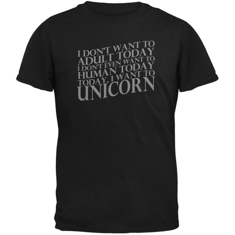 Don't Adult Today Just Unicorn Black Youth T-Shirt
