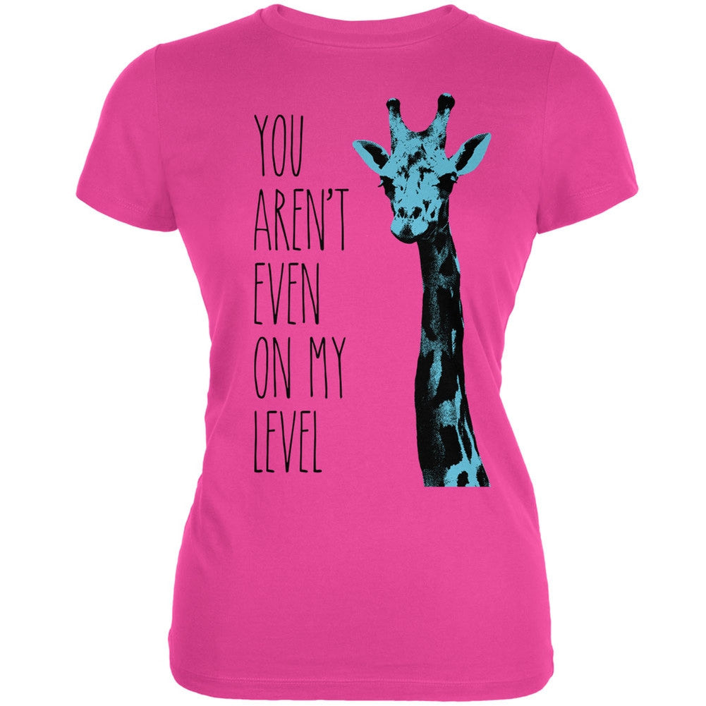 Giraffe On My Level Pop Art Juniors Soft T-Shirt