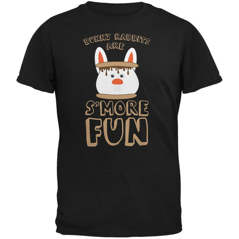 Rabbits Are S'More Fun Black Adult T-Shirt