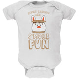 Rabbits Are S'More Fun Black Soft Baby One Piece