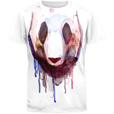Watercolor Drip Panda All Over Adult T-Shirt