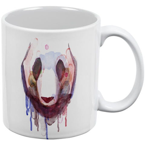 Watercolor Drip Panda White All Over Coffee Mug