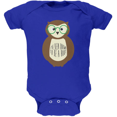 I've Been Known To Be A Hoot Owl Royal Soft Baby One Piece