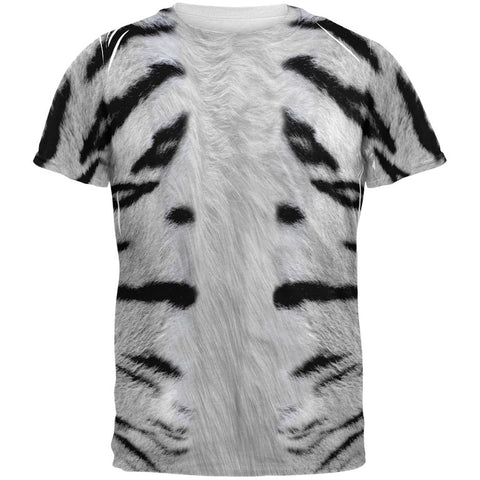 White Siberian Tiger Costume All Over Adult T-Shirt
