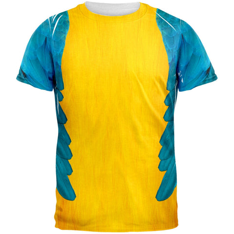 Halloween Costume Blue & Yellow Parrot Macaw Costume All Over Adult T-Shirt