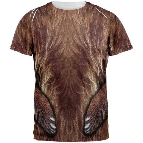 Halloween Brown Bear Costume All Over Adult T-Shirt