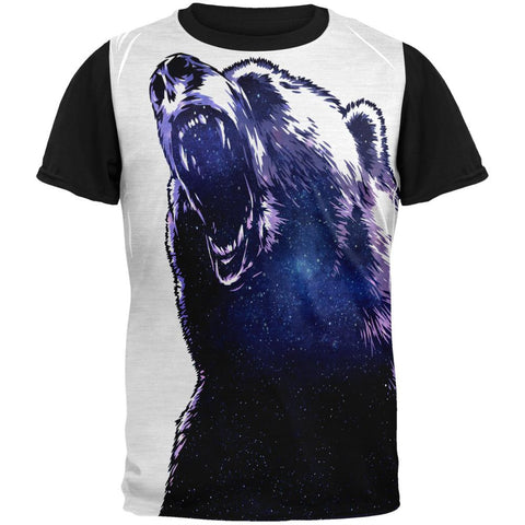 Galaxy Bear Adult Black Back T-Shirt