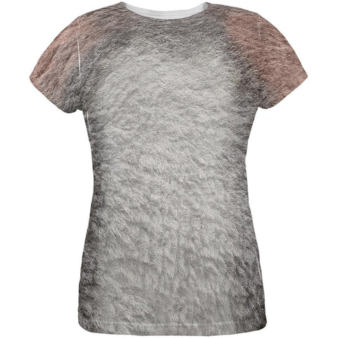 Halloween Ring-Tailed Lemur Costume All Over Womens T-Shirt